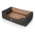 Knuffelwuff Orthopädisches Hundebett Outback aus laser-gestepptem Kunstleder S 70 x 50cm Schwarz/Cappuccino