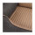 Knuffelwuff Orthopädisches Hundebett Outback aus laser-gestepptem Kunstleder S 70 x 50cm Schwarz/Cappuccino