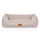 Knuffelwuff Hundebett Emma aus Velours mit feinem Handwebcharakter in Pastellfarben S 70 x 50cm Beige