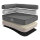 Knuffelwuff Orthopädisches Eck Hundebett Marlie aus Velours mit Handwebcharakter S 70 x 50cm Lehne Links Grau