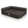 Knuffelwuff Marlie orthopäd. Eck-Hundebett Velours S 70 x 50 cm links Schwarz