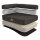 Knuffelwuff Orthopädisches Eck Hundebett Marlie aus Velours mit Handwebcharakter S 70 x 50cm Lehne Links Schwarz