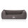 Knuffelwuff Orthopädisches Hundebett Leano aus Velours mit Handwebcharakter S 70 x 50cm Schwarz