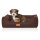 Knuffelwuff Hundebett Lotte aus Velours mit feinem Handwebcharakter S 70 x 50cm Braun
