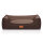 Knuffelwuff Hundebett Luke aus Velours mit feinem Handwebcharakter S 70 x 50cm Braun-Potatoe