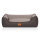 Knuffelwuff Hundebett Luke aus Velours mit feinem Handwebcharakter S 70 x 50cm Schwarz-Grau