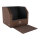 Knuffelwuff Cargo Hunde Auto Transportbox Sicherheit für den Hund und Sitzschutz für den Vordersitz Größe 2 - 45 x 45 x 30cm Braun/Schwarz