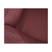 Knuffelwuff Orthopädisches Wasserabweisendes Hundebett Leon aus Velours mit Handwebcharakter S 70 x 50cm Rot