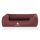 Knuffelwuff Orthopädisches Wasserabweisendes Hundebett Leon aus Velours mit Handwebcharakter S 70 x 50cm Rot