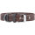 Knuffelwuff weiches Echtleder Hundehalsband Midpines Braun 30-37cm, 2,8cm