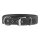 Knuffelwuff weiches Echtleder Hundehalsband Glendale Schwarz 38-45cm, 4cm