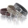 Knuffelwuff weiches Echtleder Hundehalsband Glendale Stone 38-45cm, 4cm