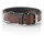 Knuffelwuff weiches Echtleder Hundehalsband mit Schnallenschutz Detroit Braun 40-48cm, 3,8cm