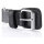 Knuffelwuff weiches Echtleder Hundehalsband mit Schnallenschutz Detroit Schwarz 30-38cm, 3,2cm
