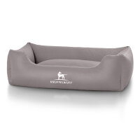 Knuffelwuff Kunstleder Hundebett Sidney S 70 x 50cm Grau