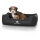 Knuffelwuff Kunstleder Hundebett Sidney S 70 x 50cm Schwarz