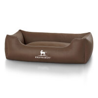 Knuffelwuff Kunstleder Hundebett Sidney S 70 x 50cm Braun