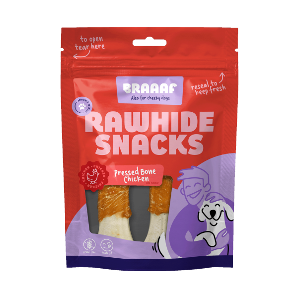 Braaaf Rawhide Pressed Bone