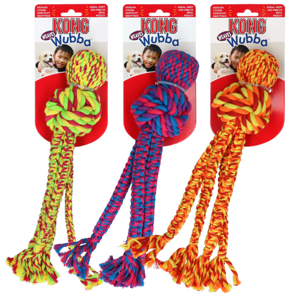 KONG Wubba Weaves mit Seil Assorti