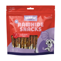 Braaaf Rawhide Roll Sticks Ente - 30 St.