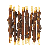 Braaaf Rawhide Roll Sticks Ente - 8 St.