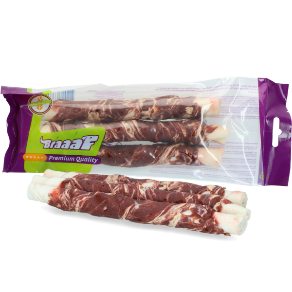 Braaaf Rawhide Twister Lamm & Fisch (3 St.) - 21 cm