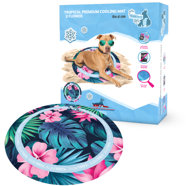 CoolPets Tropical Premium Cooling Mat Flower