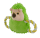 Fuzzle Hedgie Pull Me Grün