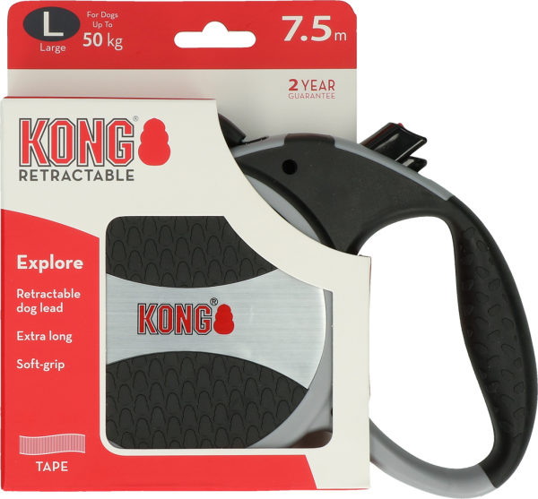 KONG Retractable Leash - Explore Grau L