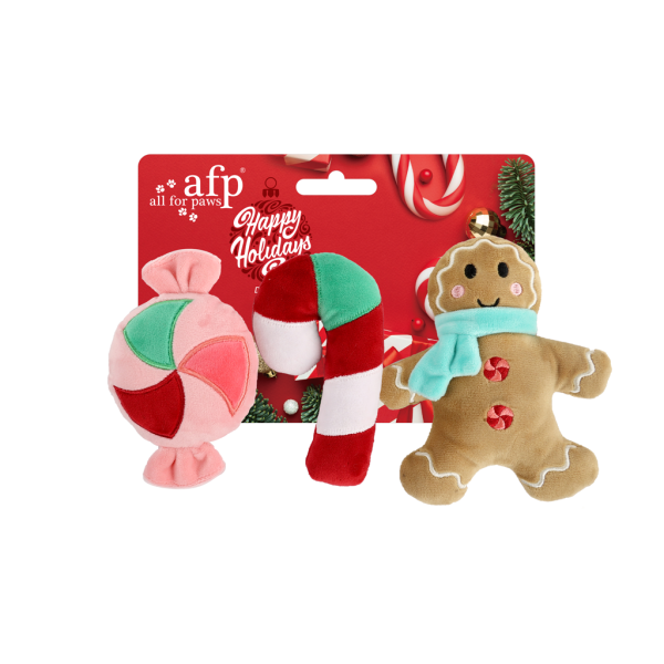 AFP Happy Holidays Weihnachts-3er-Pack Lebkuchen & Süßigkeiten