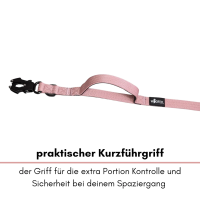 Nylon Halsband-Leine-Set Dusty Rose ultraleicht