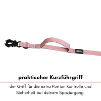 Nylon Halsband-Leine-Set Dusty Rose ultraleicht