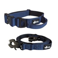 Nylon Halsband-Leine-Set Midnight Blue ultraleicht