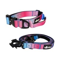 Nylon Halsband-Leine-Set Pink Blue Sky ultraleicht