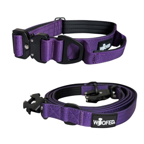 Nylon Halsband-Leine-Set Velvet Purple ultraleicht