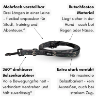 Führleine WOOFLEX® Classic verstellbar Woodland...