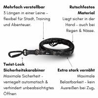 Führleine WOOFLEX® Pro verstellbar Woodland Camo