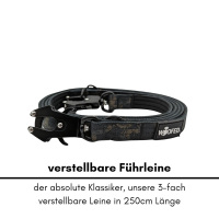 taktische Nylon Führleine Black Camo