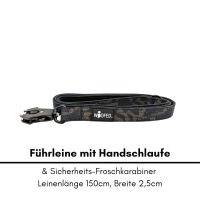 taktische Nylon Führleine Black Camo
