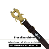 taktische Nylon Führleine Dark Brown