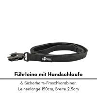 taktische Nylon Führleine Deep Black
