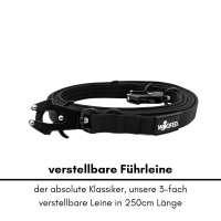 taktische Nylon Führleine Deep Black