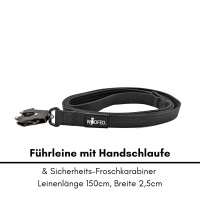 taktische Nylon Führleine Deep Black