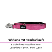 taktische Nylon Führleine Raspberry