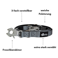 taktische Nylon Führleine Silver Grey