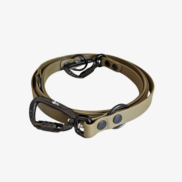 Biothane Führleine mit Sicherheitskarabiner verstellbar