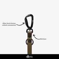 Biothane Führleine mit Sicherheitskarabiner verstellbar