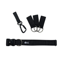 Gassigürtel Deep Black - verstellbar mit taktischer...