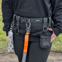 Gassigürtel Deep Black - verstellbar mit taktischer...