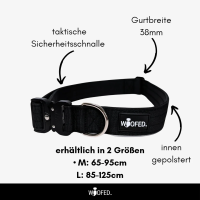 Gassigürtel Deep Black - verstellbar mit taktischer Schnalle - ultraleicht